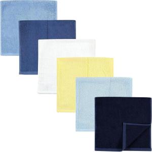 image:imageHudson Baby Baby Rayon Burpcloth 6pk Blue Orange Lime One SizeBlue Yellow