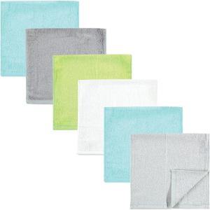image:imageHudson Baby Baby Rayon Burpcloth 6pk Blue Orange Lime One SizeGray Mint Lime