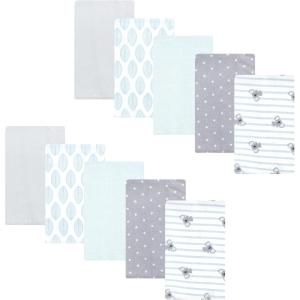 image:imageHudson Baby Cotton Flannel Burp Cloths 10Pack Koala Stripe One Size
