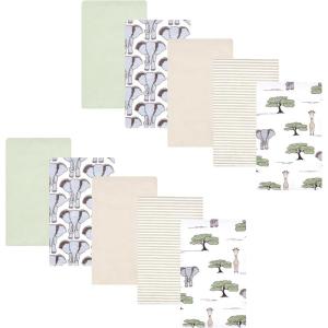 image:imageHudson Baby Cotton Flannel Burp Cloths 10Pack Wild Safari Adventures One Size