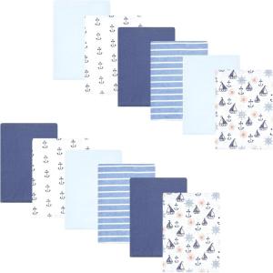 image:imageHudson Baby Cotton Flannel Burp Cloths 12Pack Bundle Sunshine And Sailboats One Size