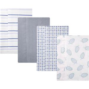 image:imageHudson Baby Cotton Flannel Burp Cloths 4Pack Little Sea Turtle One Size