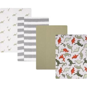 image:imageHudson Baby Cotton Flannel Burp Cloths 4Pack Multi Color Dino One Size