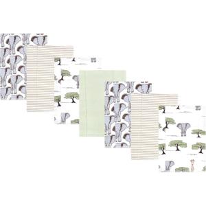 image:imageHudson Baby Cotton Flannel Burp Cloths 7Pack Wild Safari Adventures One Size