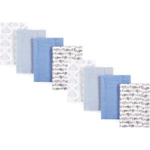 image:imageHudson Baby Cotton Poly Flannel Burp Cloths Multipack Butterflies 8Pack One SizeAirplane 8pack