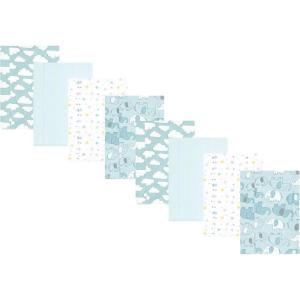 image:imageHudson Baby Cotton Poly Flannel Burp Cloths Multipack Butterflies 8Pack One SizeBoy New Elephant 8pack