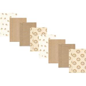 image:imageHudson Baby Cotton Poly Flannel Burp Cloths Multipack Butterflies 8Pack One SizeBrave Lion 8pack
