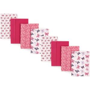 image:imageHudson Baby Cotton Poly Flannel Burp Cloths Multipack Butterflies 8Pack One SizeButterflies 8pack