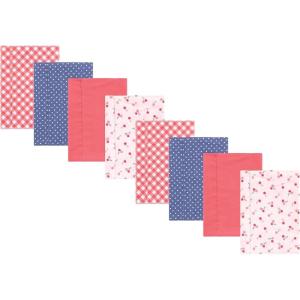 image:imageHudson Baby Cotton Poly Flannel Burp Cloths Multipack Butterflies 8Pack One SizeCherry Sweet 8pack