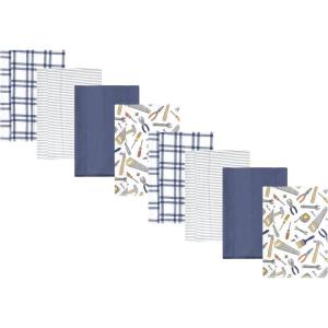 image:imageHudson Baby Cotton Poly Flannel Burp Cloths Multipack Butterflies 8Pack One SizeConstruction Work 8pack