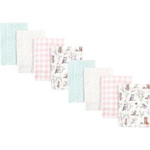 image:imageHudson Baby Cotton Poly Flannel Burp Cloths Multipack Butterflies 8Pack One SizeEnchanted Forest 8pack