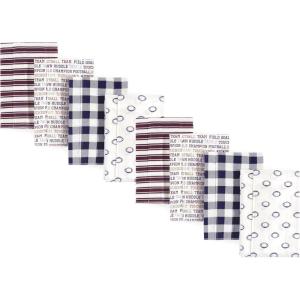 image:imageHudson Baby Cotton Poly Flannel Burp Cloths Multipack Butterflies 8Pack One SizeFootball 8pack