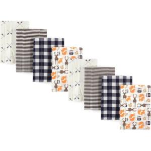 image:imageHudson Baby Cotton Poly Flannel Burp Cloths Multipack Butterflies 8Pack One SizeForest 8pack