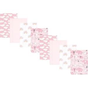 image:imageHudson Baby Cotton Poly Flannel Burp Cloths Multipack Butterflies 8Pack One SizeGirl New Elephant 8pack
