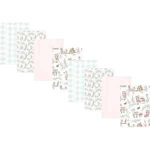 image:imageHudson Baby Cotton Poly Flannel Burp Cloths Multipack Butterflies 8Pack One SizeGirl Woodland Pals 8pack