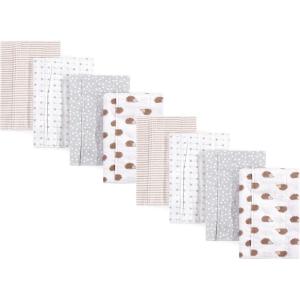 image:imageHudson Baby Cotton Poly Flannel Burp Cloths Multipack Butterflies 8Pack One SizeHedgehog 8pack