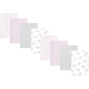 image:imageHudson Baby Cotton Poly Flannel Burp Cloths Multipack Butterflies 8Pack One SizeLilac Elephants 8pack