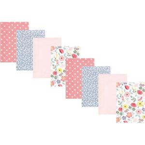 image:imageHudson Baby Cotton Poly Flannel Burp Cloths Multipack Butterflies 8Pack One SizeModern Botanical 8pack