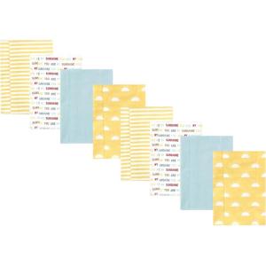 image:imageHudson Baby Cotton Poly Flannel Burp Cloths Multipack Butterflies 8Pack One SizeMy Sunshine 8pack