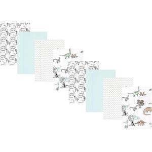image:imageHudson Baby Cotton Poly Flannel Burp Cloths Multipack Butterflies 8Pack One SizeNeutral Dino World 8pack