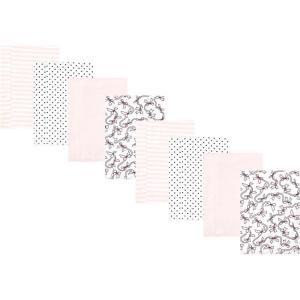 image:imageHudson Baby Cotton Poly Flannel Burp Cloths Multipack Butterflies 8Pack One SizePink Bows 8pack