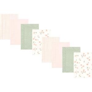 image:imageHudson Baby Cotton Poly Flannel Burp Cloths Multipack Butterflies 8Pack One SizePink Dainty Floral 8pack