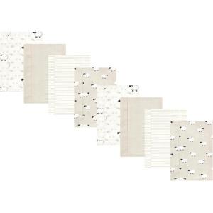 image:imageHudson Baby Cotton Poly Flannel Burp Cloths Multipack Butterflies 8Pack One SizeTaupe Sheep 8pack
