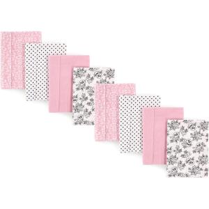 image:imageHudson Baby Cotton Poly Flannel Burp Cloths Multipack Butterflies 8Pack One SizeToile 8pack