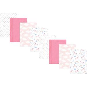 image:imageHudson Baby Cotton Poly Flannel Burp Cloths Multipack Butterflies 8Pack One SizeUnicorns Rainbows 8pack