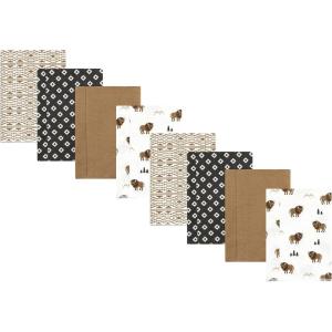 image:imageHudson Baby Cotton Poly Flannel Burp Cloths Multipack Butterflies 8Pack One SizeWild Buffalo 8pack