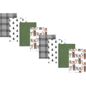 image:imageHudson Baby Cotton Poly Flannel Burp Cloths Multipack Butterflies 8Pack One SizeWild Forest 8pack