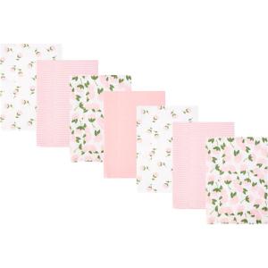 image:imageHudson Baby Infant Girls Cotton Flannel Burp Cloths 7Pack Pink Peony One Size