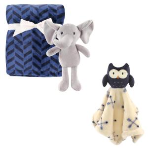 image:imageHudson Baby Plush Blanket Security Blanket amp ToyBoy ElephantBoy Owl