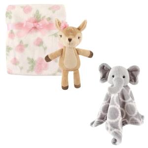 image:imageHudson Baby Plush Blanket Security Blanket amp ToyGirl FawnGray Elephant