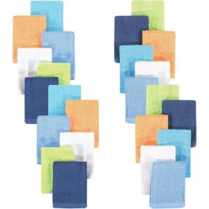 image:imageHudson Baby Unisex Baby 24Pc Rayon from Bamboo Woven Washcloths Navy Teal One SizeBlue Orange Lime