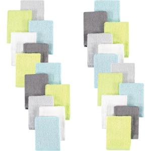 image:imageHudson Baby Unisex Baby 24Pc Rayon from Bamboo Woven Washcloths Navy Teal One SizeGray Mint Lime