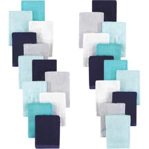 image:imageHudson Baby Unisex Baby 24Pc Rayon from Bamboo Woven Washcloths Navy Teal One SizeNavy Teal