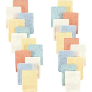 image:imageHudson Baby Unisex Baby 24Pc Rayon from Bamboo Woven Washcloths Navy Teal One SizeSoft Neutral