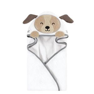 image:imageHudson Baby Unisex Baby Cotton Animal Face Hooded Towel Brown Gingham Puppy One SizeAstronaut Dog