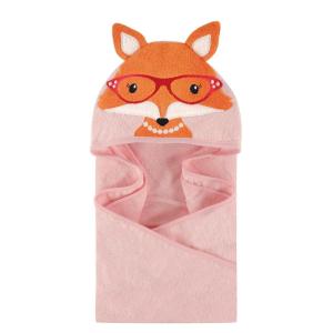 image:imageHudson Baby Unisex Baby Cotton Animal Face Hooded Towel Brown Gingham Puppy One SizeFoxy