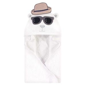 image:imageHudson Baby Unisex Baby Cotton Animal Face Hooded Towel Brown Gingham Puppy One SizeHandsome Bear