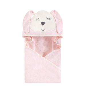 image:imageHudson Baby Unisex Baby Cotton Animal Face Hooded Towel Brown Gingham Puppy One SizeModern Bunny
