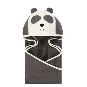 image:imageHudson Baby Unisex Baby Cotton Animal Face Hooded Towel Brown Gingham Puppy One SizeModern Panda