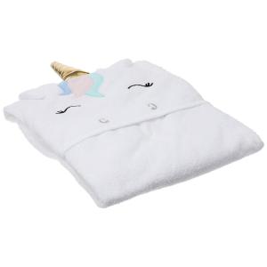 image:imageHudson Baby Unisex Baby Cotton Animal Face Hooded Towel Brown Gingham Puppy One SizeMulticolor Unicorn