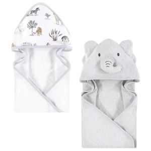 image:imageHudson Baby Unisex Baby Cotton Animal Face Hooded Towel Brown Gingham Puppy One SizeNeutral Safari World