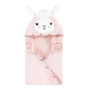 image:imageHudson Baby Unisex Baby Cotton Animal Face Hooded Towel Brown Gingham Puppy One SizePink Llama