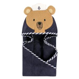 image:imageHudson Baby Unisex Baby Cotton Animal Face Hooded Towel Brown Gingham Puppy One SizeSailor Bear