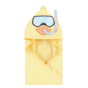 image:imageHudson Baby Unisex Baby Cotton Animal Face Hooded Towel Brown Gingham Puppy One SizeScuba Duck
