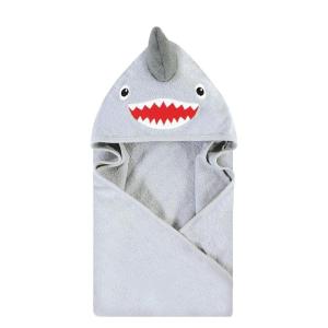 image:imageHudson Baby Unisex Baby Cotton Animal Face Hooded Towel Brown Gingham Puppy One SizeShark