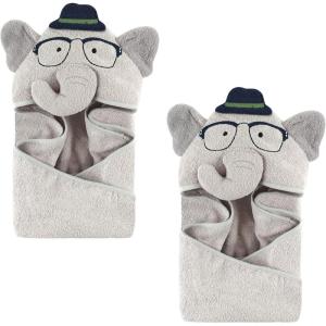 image:imageHudson Baby Unisex Baby Cotton Animal Face Hooded Towel Pretty Elephant 2Piece One SizeSmart Elephant 2piece